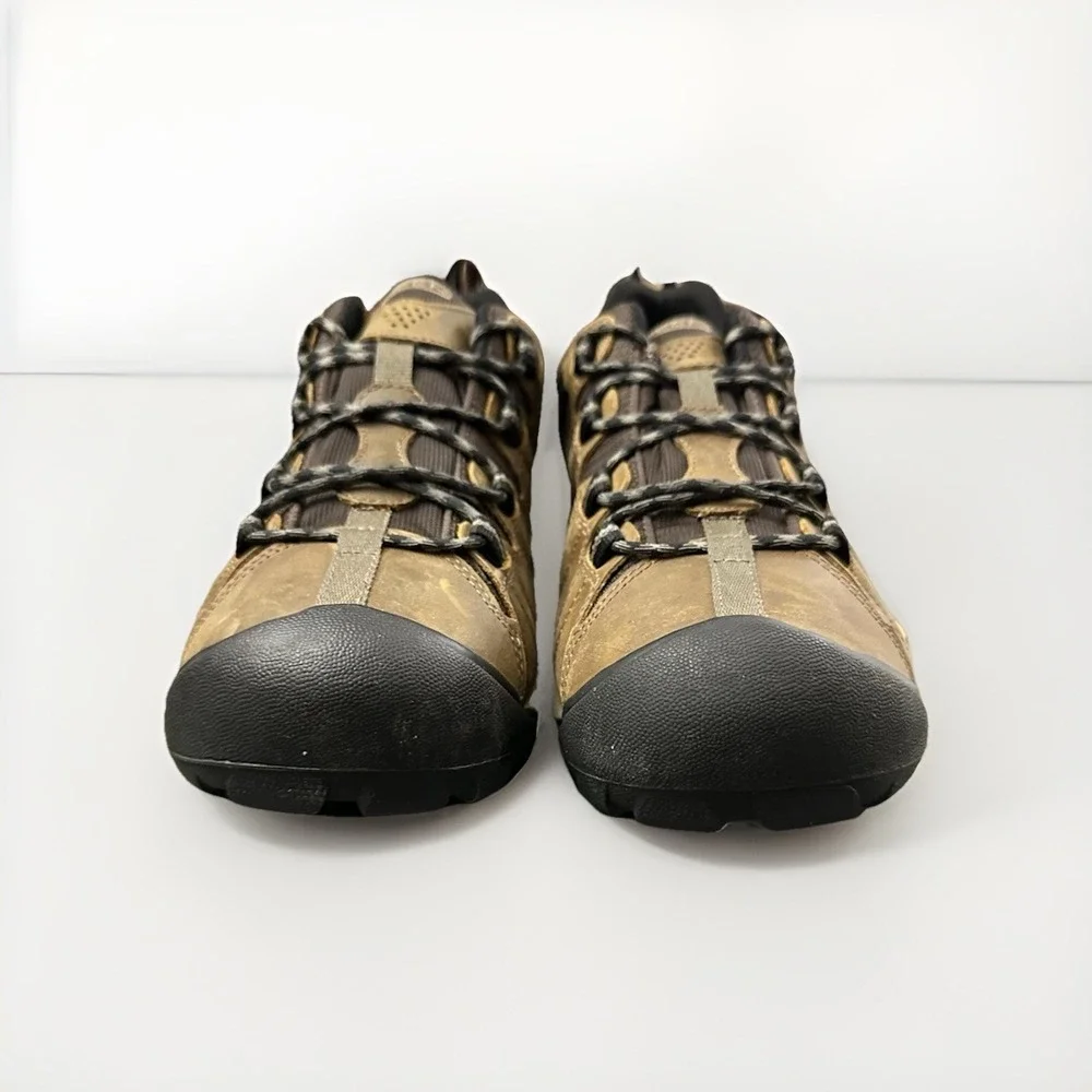 Keen Mens Targhee II Waterproof Hiking Shoes Boots Bison Brindle Brown 11.5 Wide